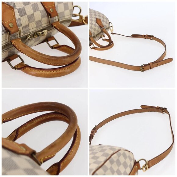 LOUIS VUITTON Damier Azur Speedy Bandouliere 25 Hand Bag N41000 LV Auth 147460 - Picture 15 of 16